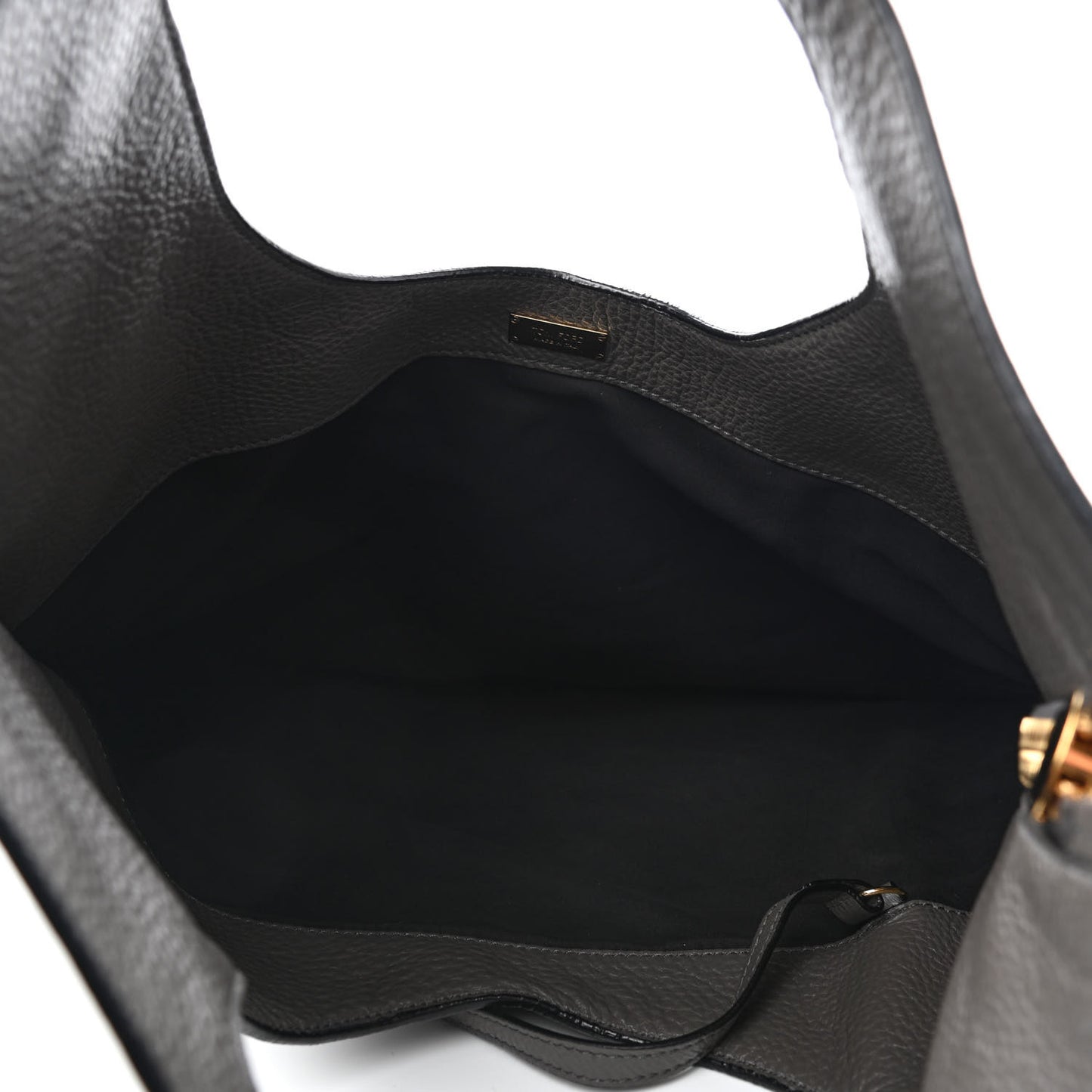 Calfskin Large Alix Padlock Zip Shoulder Bag Graphite