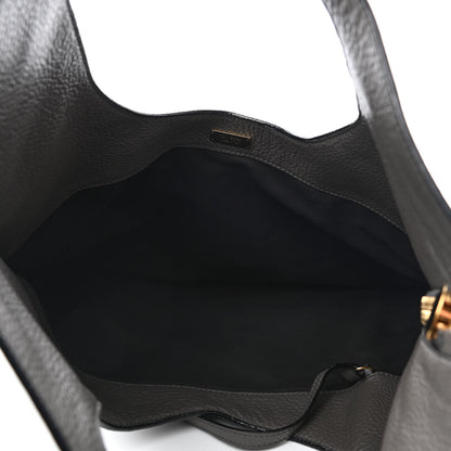 Tom Ford Calfskin Large Alix Padlock Zip Shoulder Bag Graphite 10 of 12