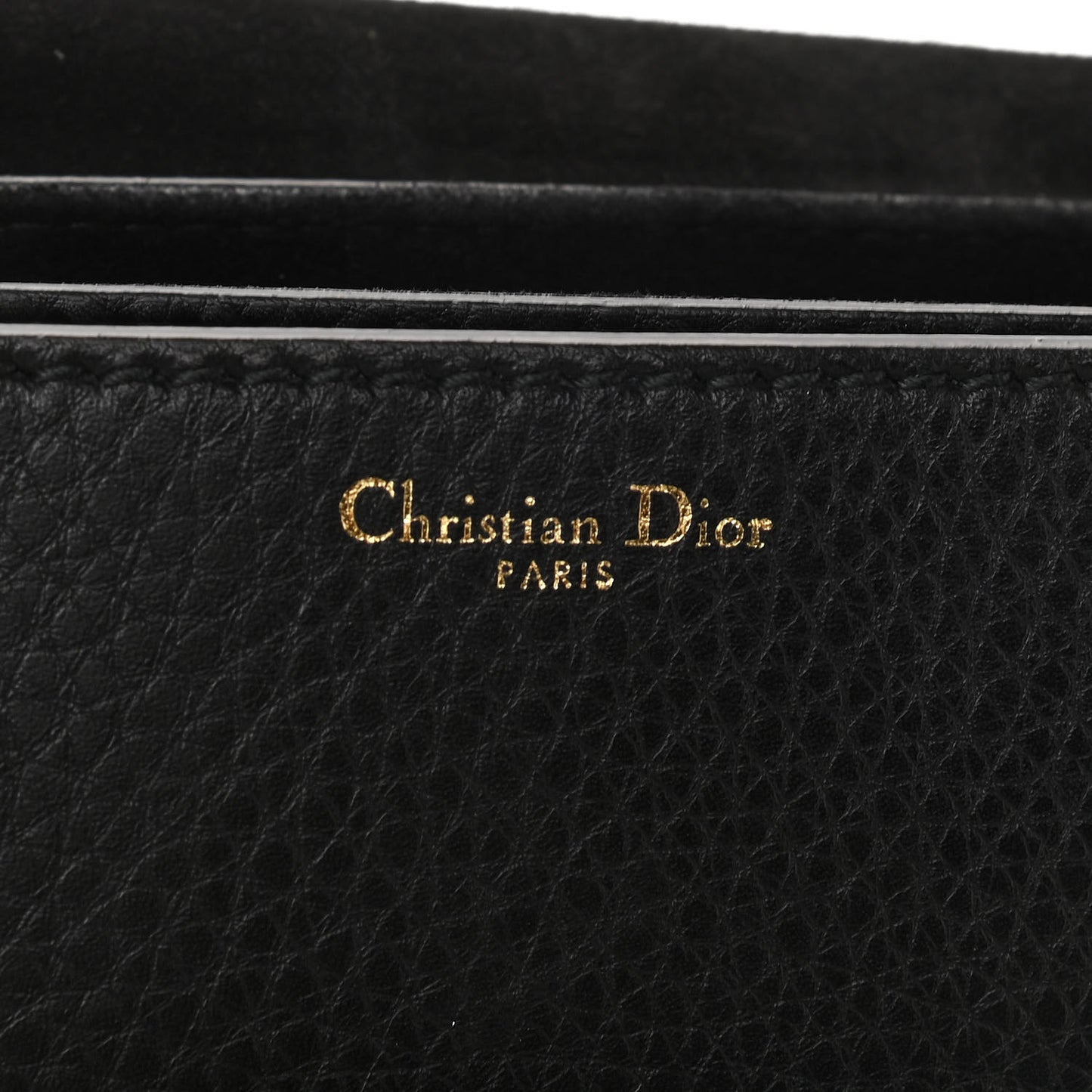 Grained Calfskin Dio(r)evolution Flap Bag Black