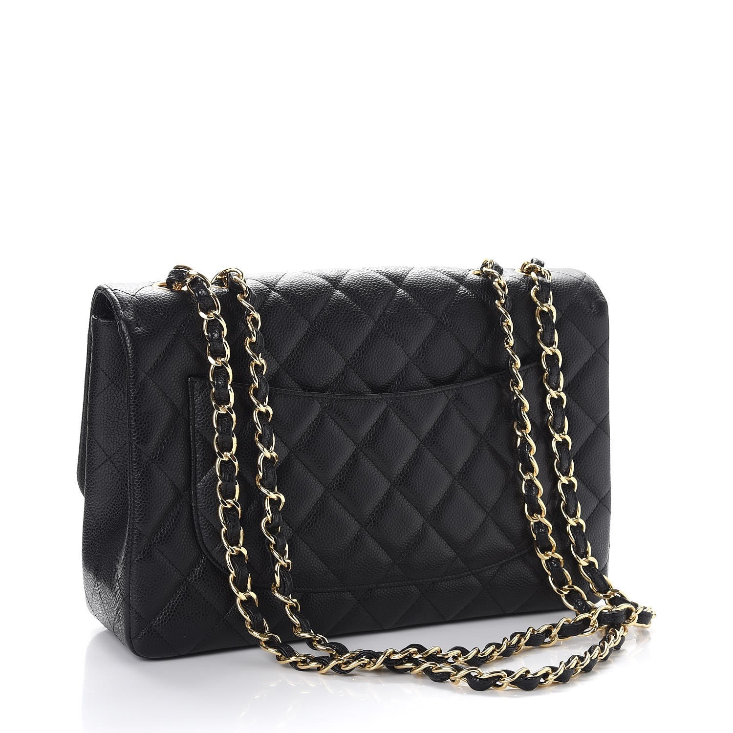 Chanel Caviar Quilted Jumbo Single Flap Black 3 of 8