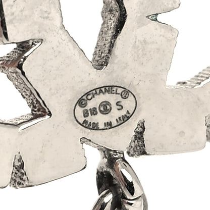 Chanel Crystal CC Drop Earrings Silver 4 of 5