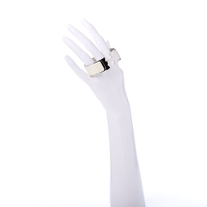 Hermes Enamel Wide Clic Clac H Bracelet PM White 2 of 5