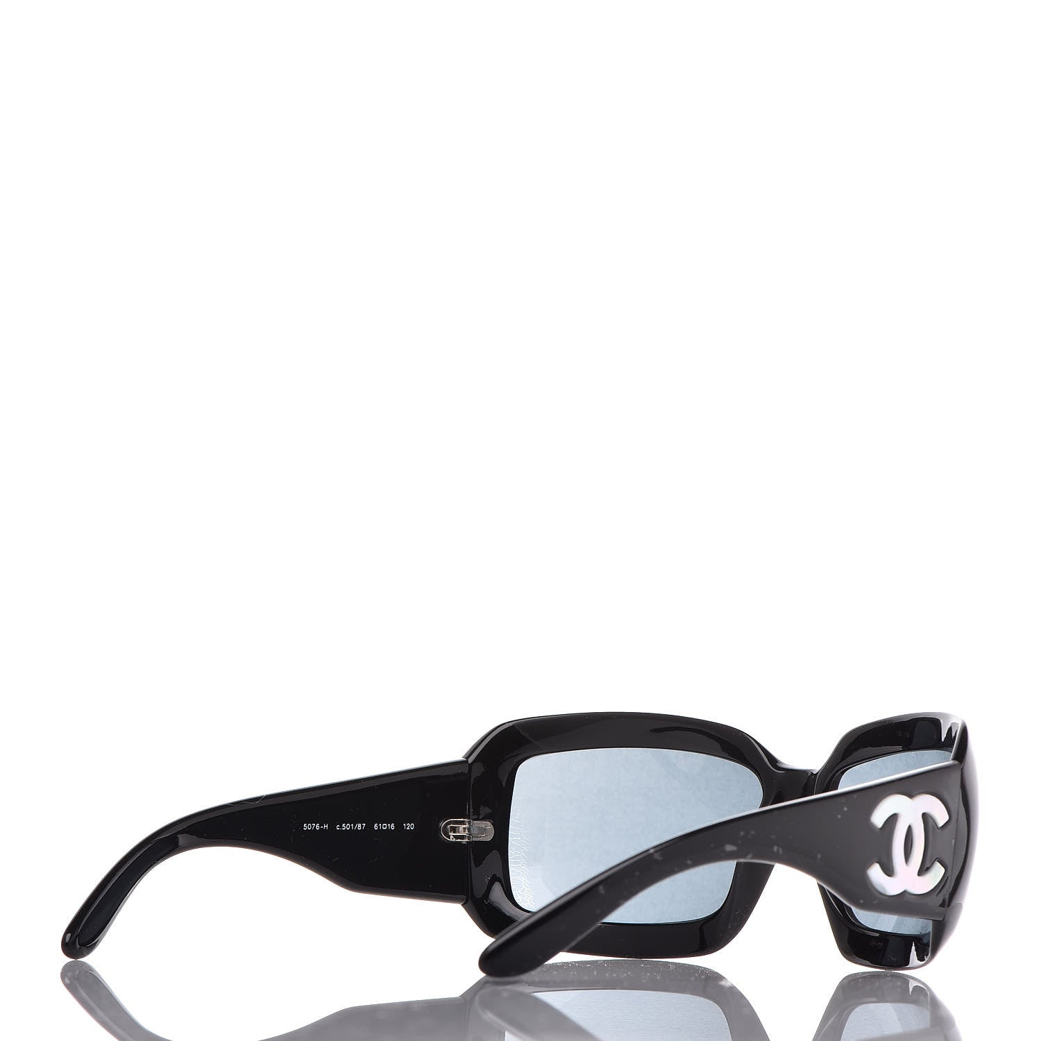 Chanel Mother of Pearl CC Sunglasses 5076-H Black 4 of 13