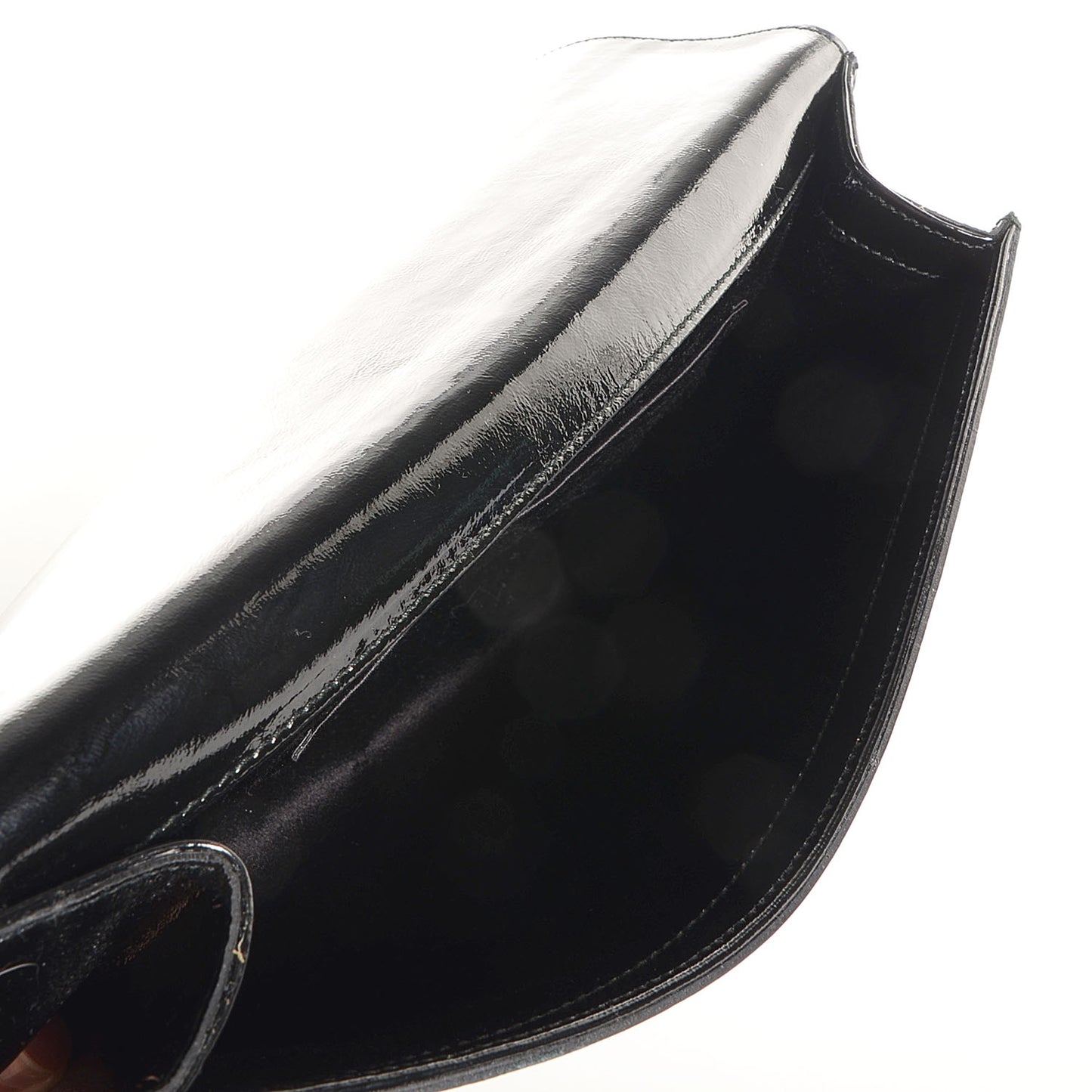 Textured Patent Monogram Large Belle De Jour Clutch Black