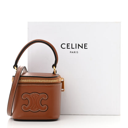 Celine Smooth Calfskin Cuir Triomphe Mini Vanity Case Tan 15 of 16