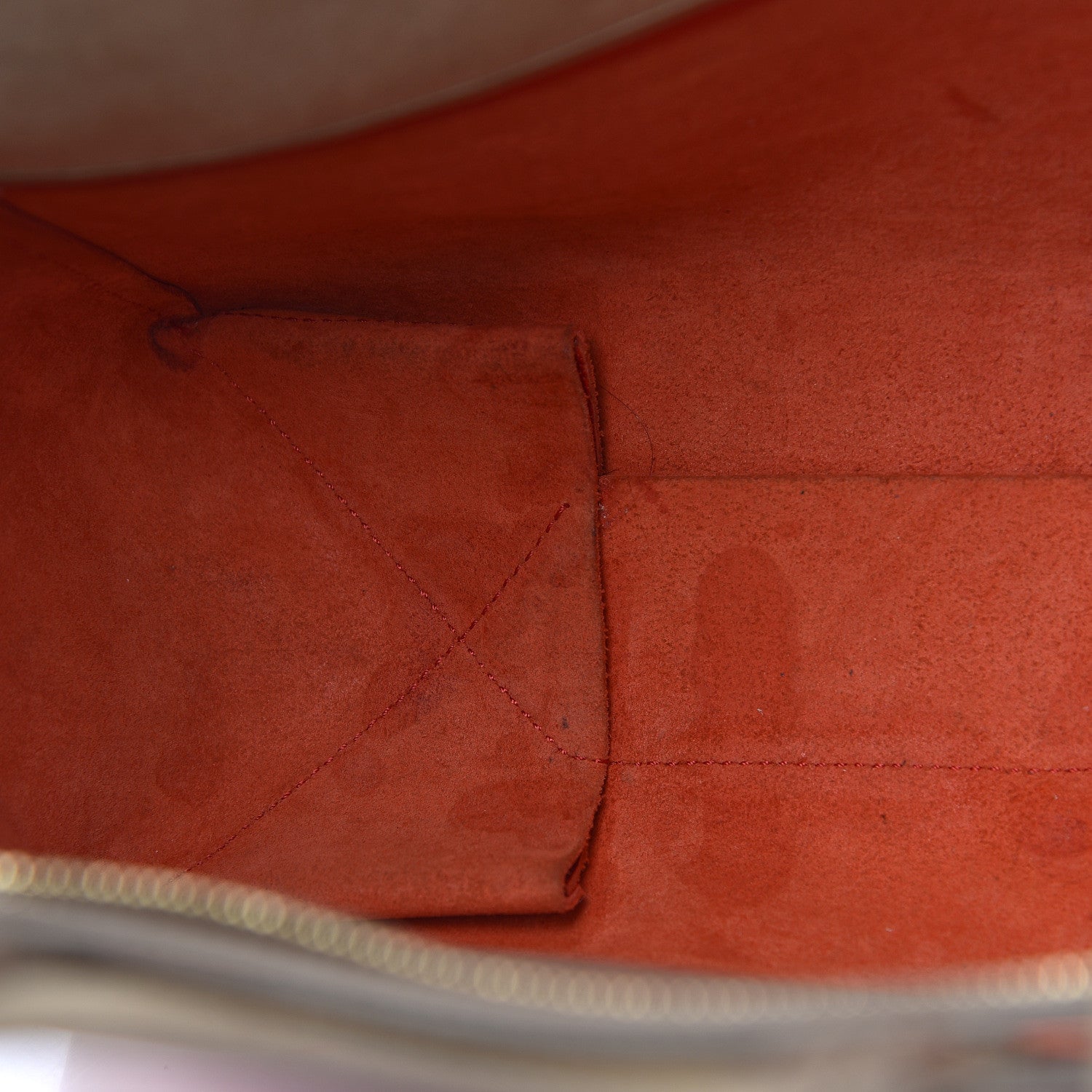 Celine Grained Calfskin Small Vertical Bi-Cabas Beige Red 9 of 17