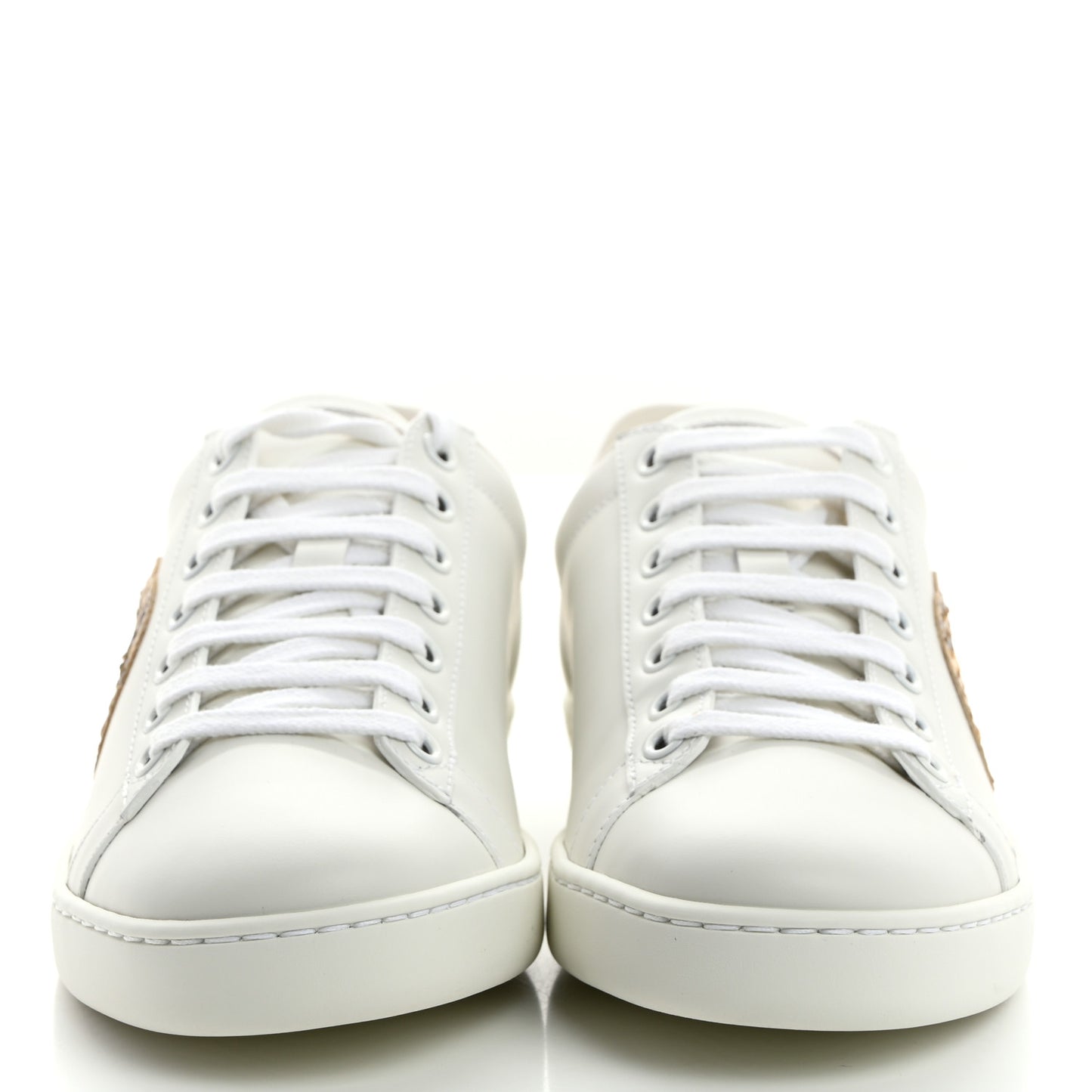 Calfskin Miro Soft Snakeskin Womens Ace Sneakers 36.5 White