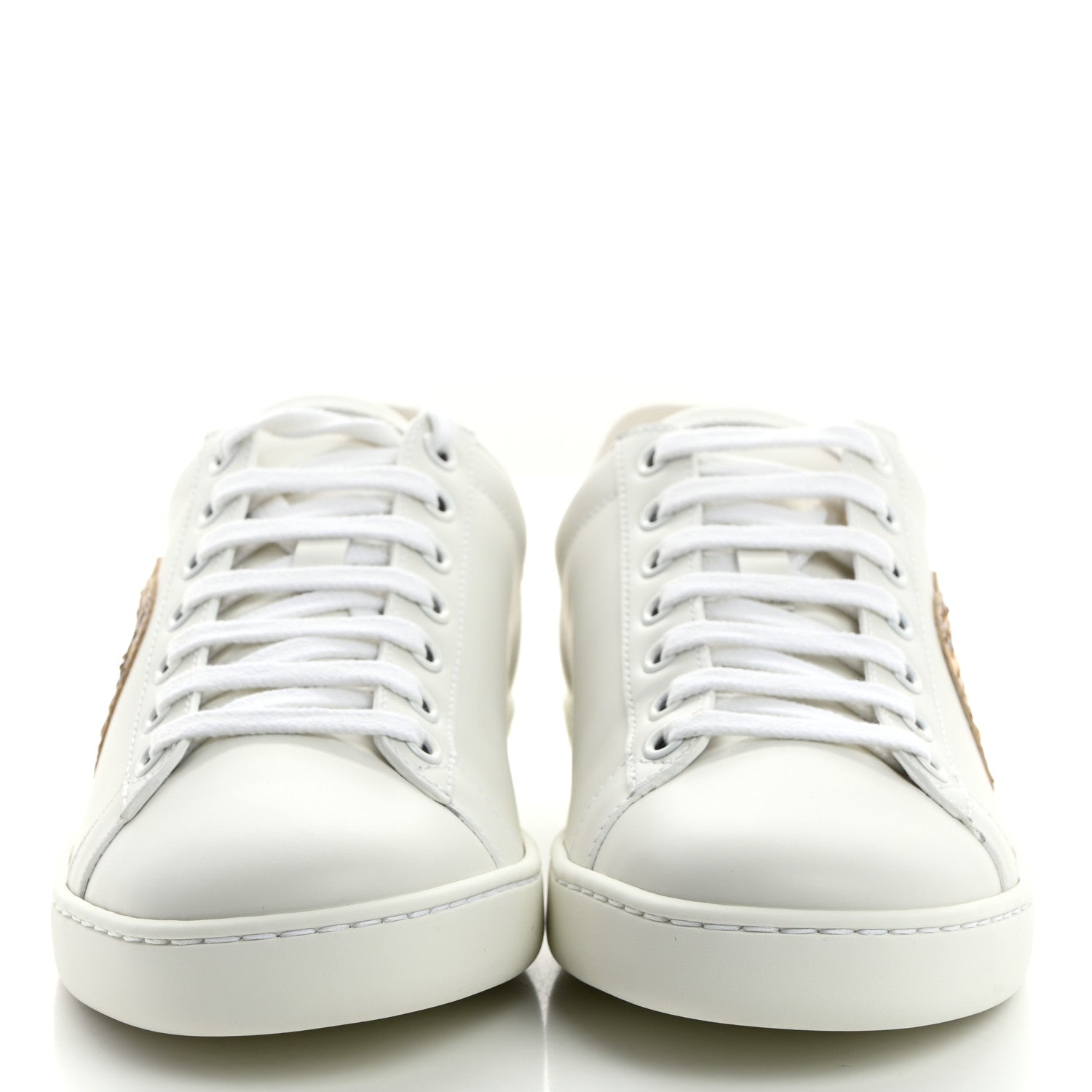 Gucci Calfskin Miro Soft Snakeskin Womens Ace Sneakers 36.5 White 2 of 9