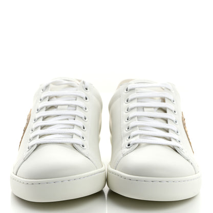 Gucci Calfskin Miro Soft Snakeskin Womens Ace Sneakers 36.5 White 2 of 9