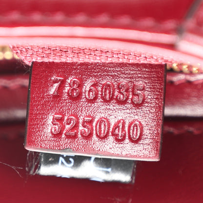 Gucci GG Shadow Monogram Mini Moon Side Shoulder Bag Rosso Ancora Red 7 of 10