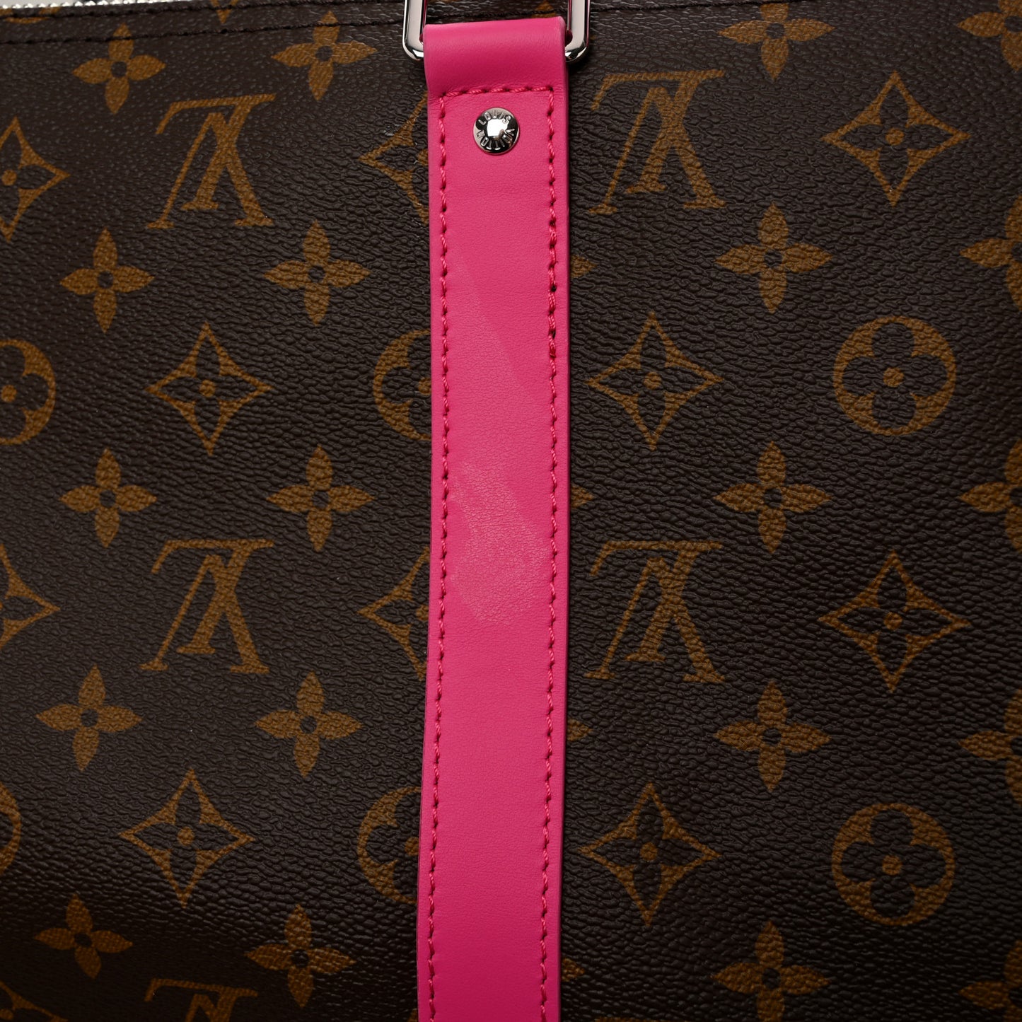 Monogram Macassar Keepall Bandouliere 50 Fuchsia