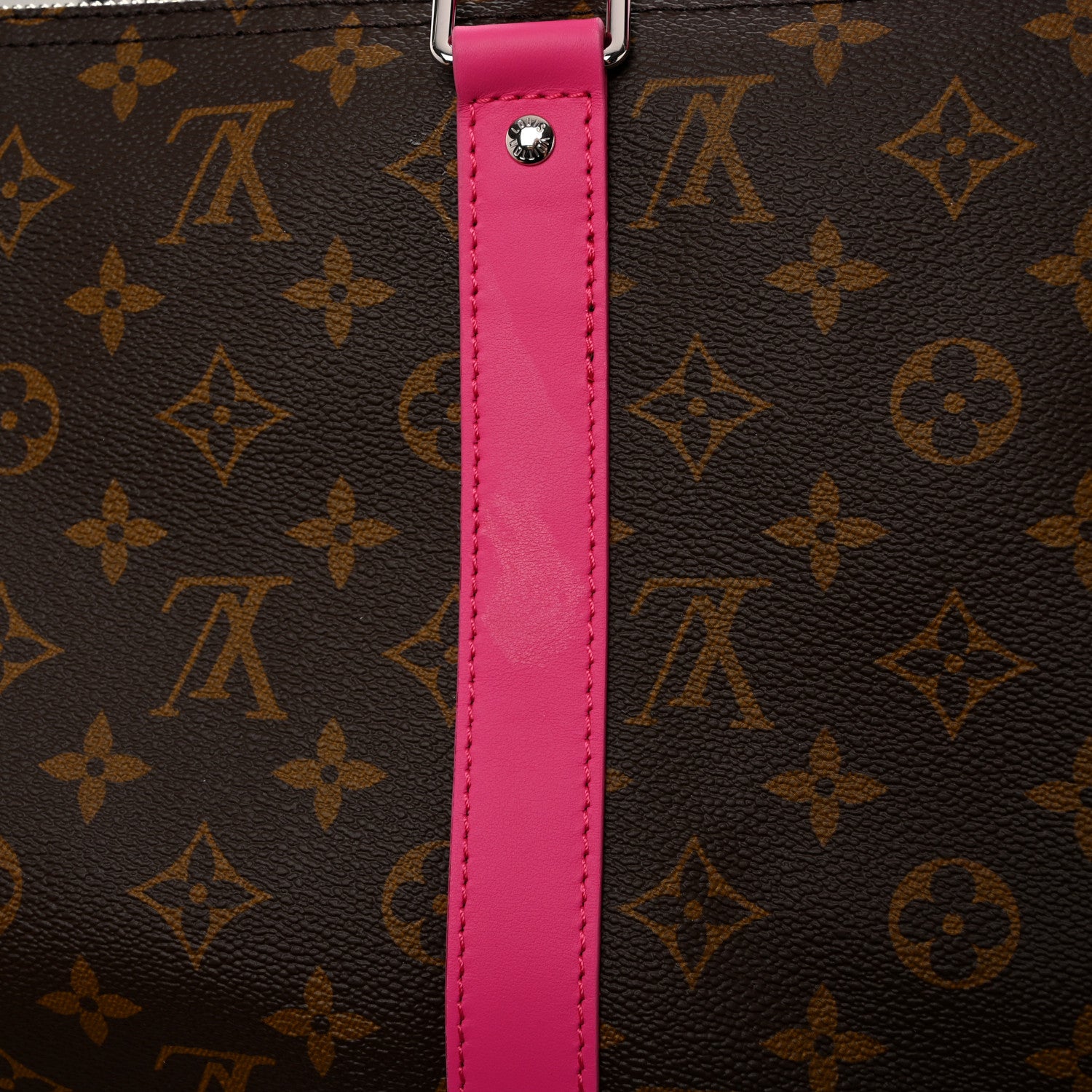 Louis Vuitton Monogram Macassar Keepall Bandouliere 50 Fuchsia 10 of 10