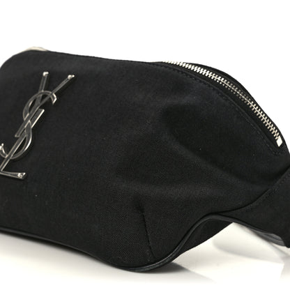 Saint Laurent Canvas Monogram Belt Bag Black 9 of 9