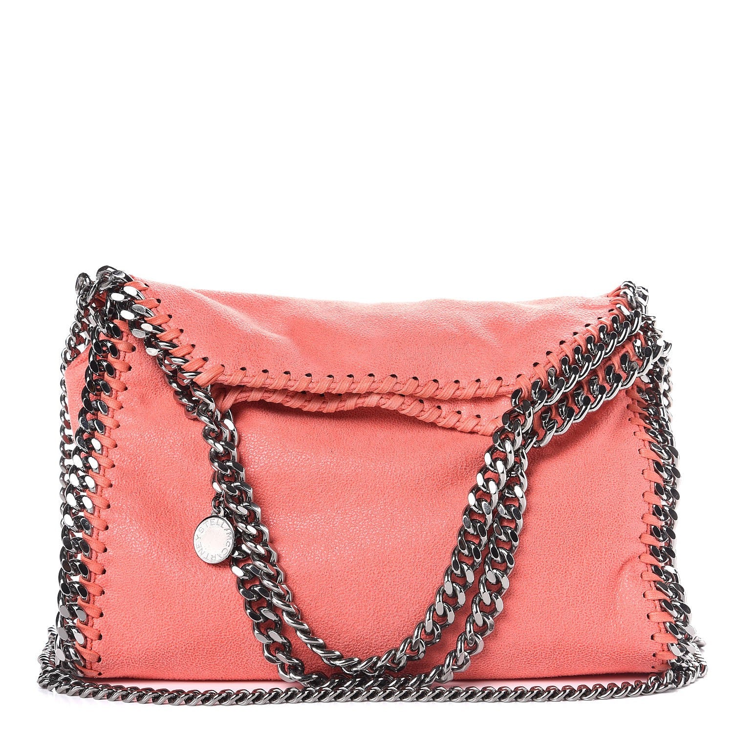 Stella McCartney Shaggy Deer Mini Falabella Fold Over Tote Peony 1 of 10