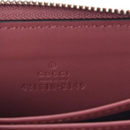Gucci GG Supreme Monogram Blooms Zip Around Card Case Wallet Beige Multicolor Dry Rose 6 of 7
