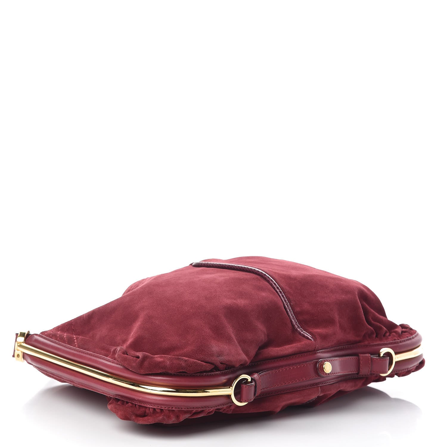 Chanel JIMMY CHOO Suede Watersnake Trim Alex Hobo Bag Red 4 of 9