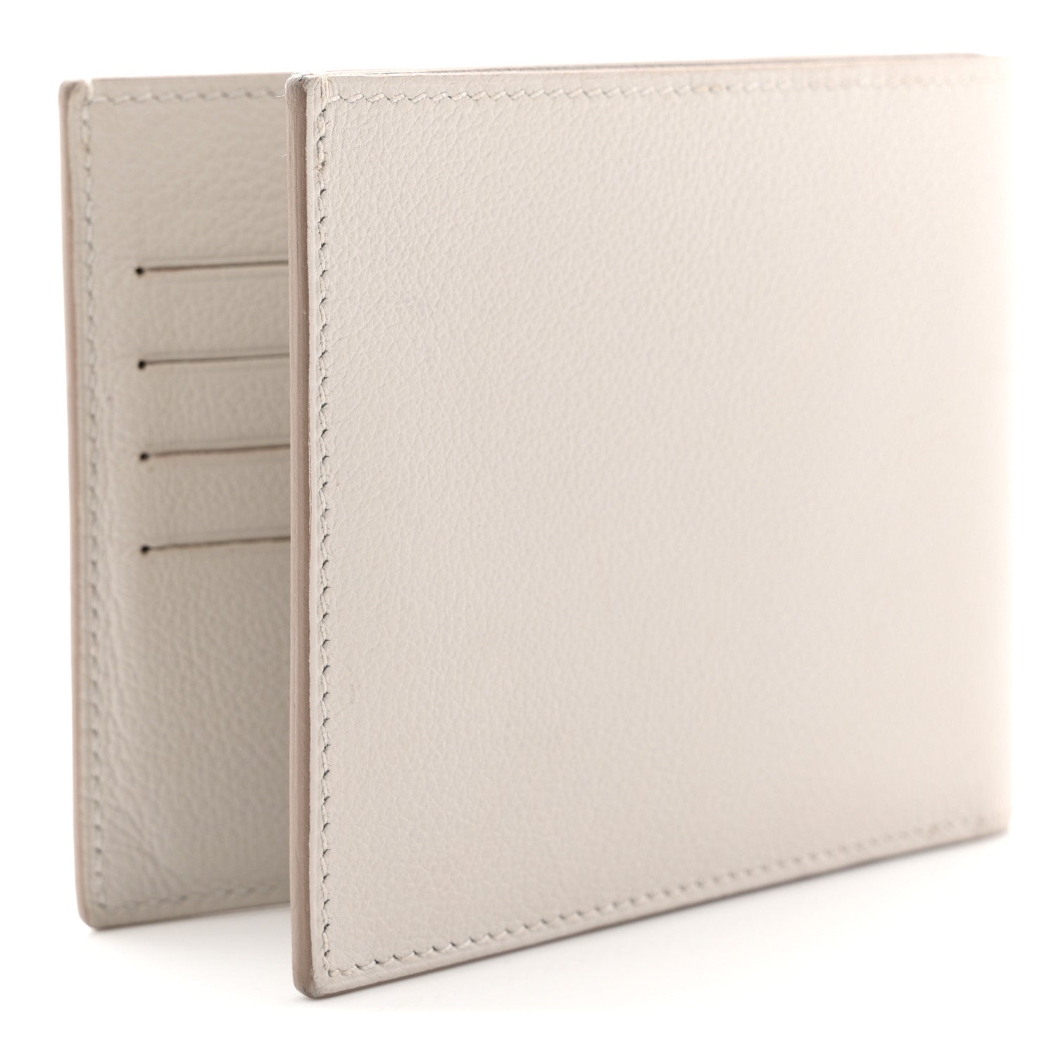 Hermes Evercolor Citizen Twill Compact Wallet Gris Perle 1862297