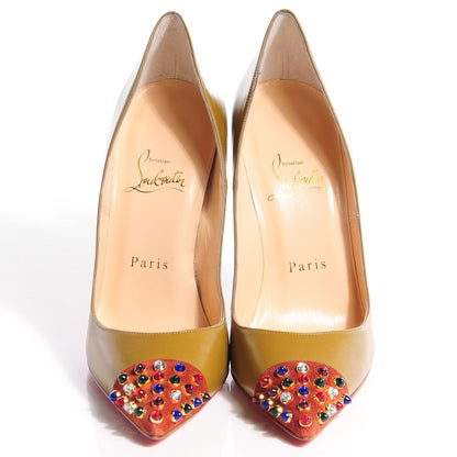 Christian Louboutin Kid Cabo 120 Pumps 37 Tilleul Multicolor 2 of 6