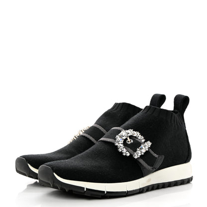 Jimmy Choo Knit Crystal Cheri Oakland Sneaker 36 Black 3 of 8