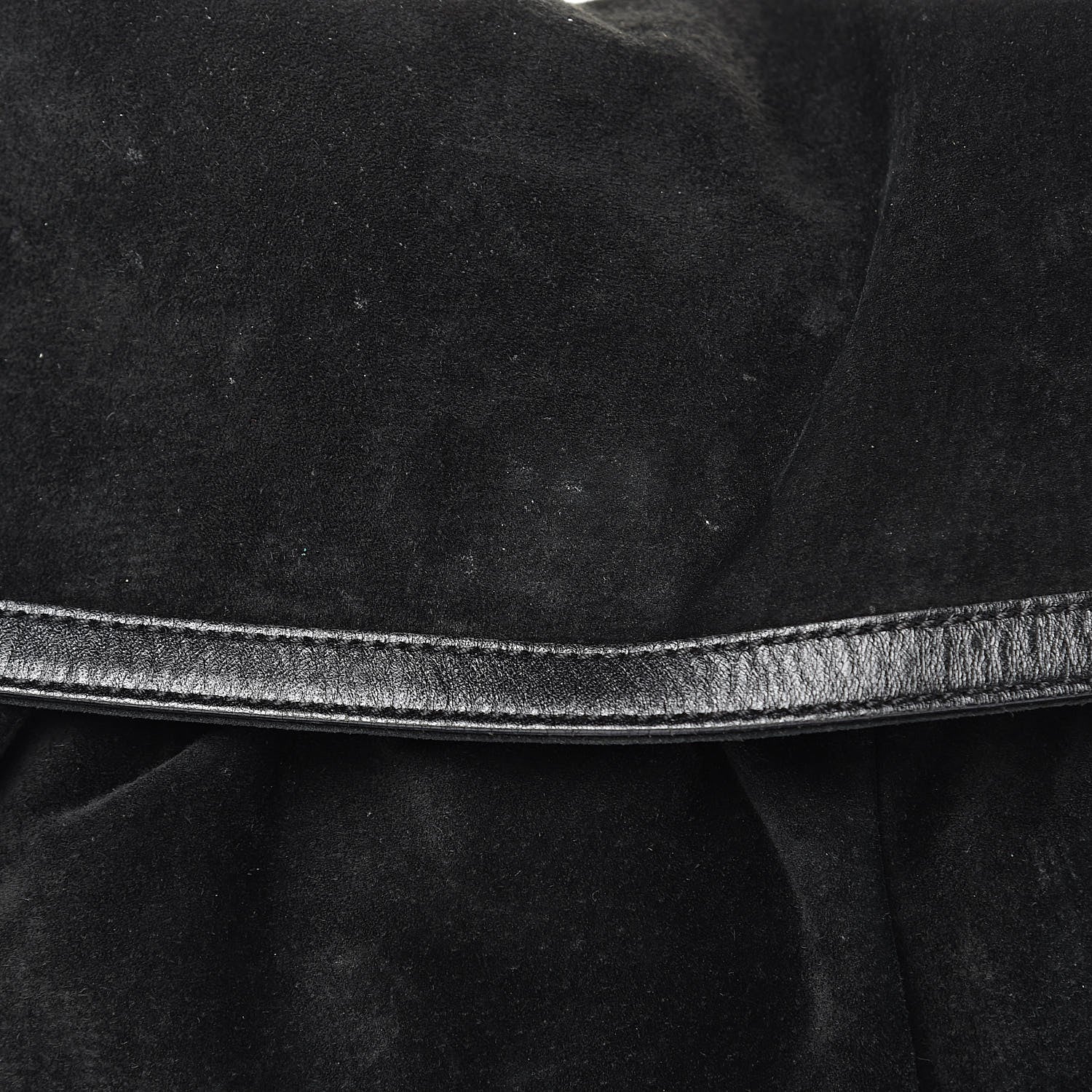Fendi Suede Large Chef Shoulder Bag Black 15 of 17