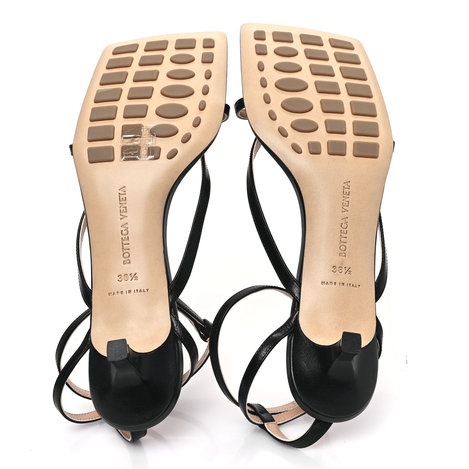 Bottega Veneta Lambskin Stretch Multi Strap 35mm Sandals 38.5 Black 5 of 8