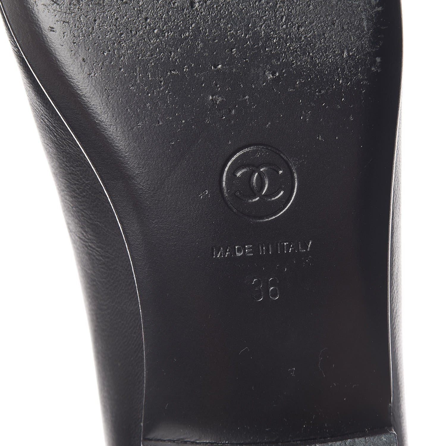 Chanel Lambskin Patent CC Cap Toe Ballerina Flats 36 Black 8 of 11