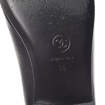 Chanel Lambskin Patent CC Cap Toe Ballerina Flats 36 Black 8 of 11