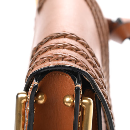 Chloe Calfskin Braided Small Hudson Shoulder Bag Caramel 16 of 18