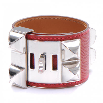 Hermes Epsom Collier de Chien CDC Bracelet S Rouge Casaque 3 of 7