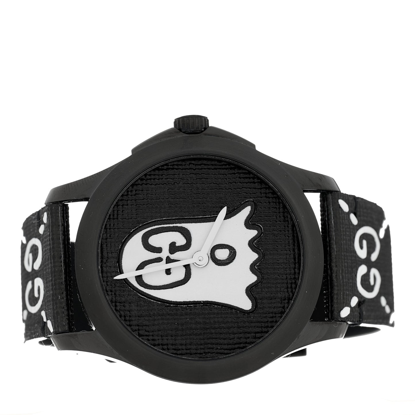 PVD Stainless Steel Canvas 38mm G-Timeless Ghost Quartz Watch Black