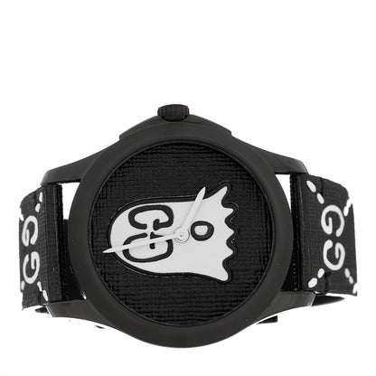Gucci PVD Stainless Steel Canvas 38mm G-Timeless Ghost Quartz Watch Black 2 of 4