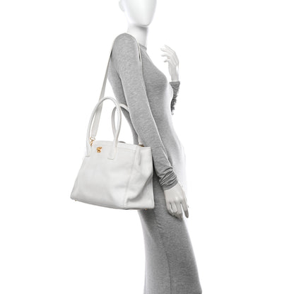 Chanel Calfskin Cerf Executive Shopper Tote White 2 of 18