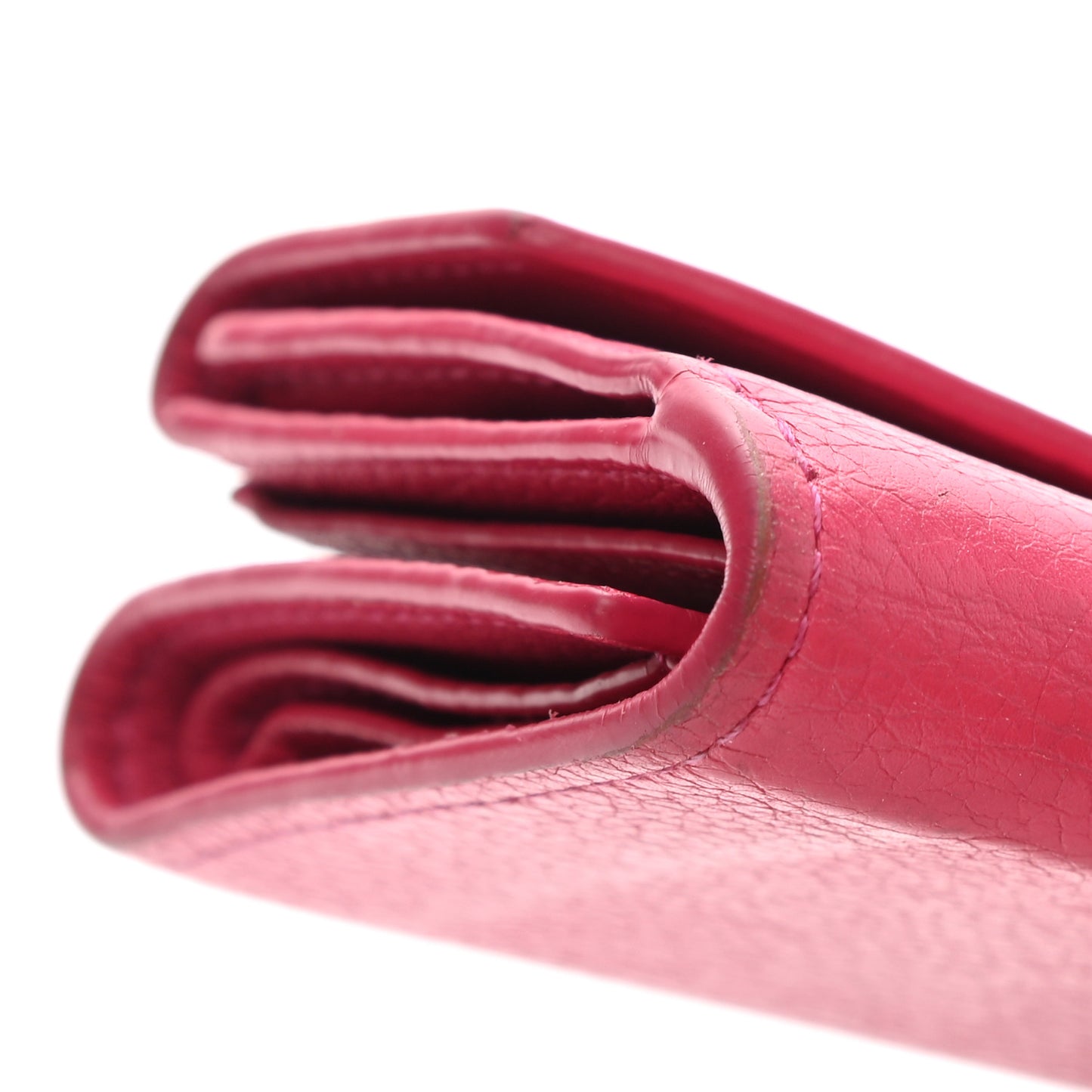 Calfskin Lockmini Wallet Hot Pink