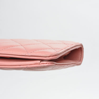 Chanel Lambskin Quilted Yen Wallet Pink 10 of 11
