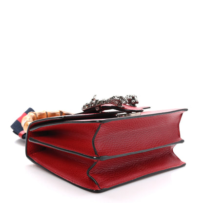 Gucci Dollar Calfskin Crystal Web Mini Dionysus Bamboo Top Handle Bag Hibiscus Red 4 of 12