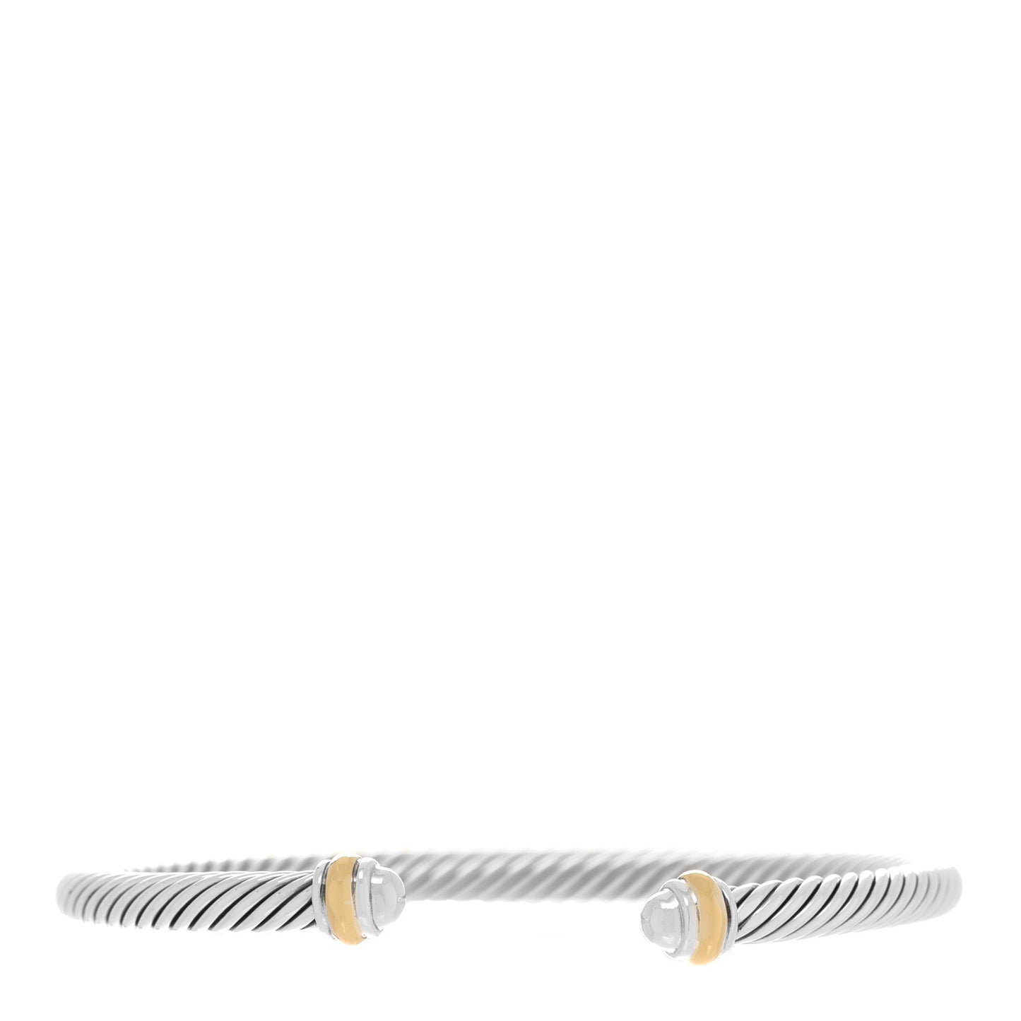 Sterling Silver 18K Yellow Gold 4mm Cable Classics Bracelet
