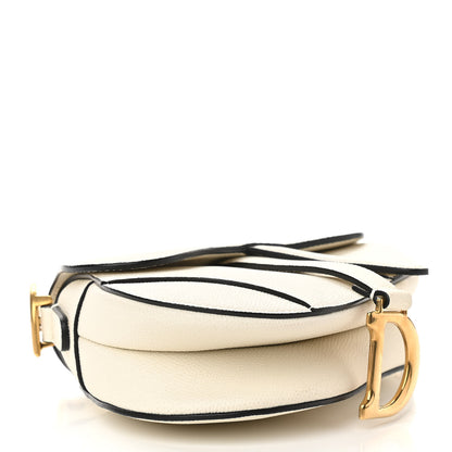 Christian Dior Grained Calfskin Mini Saddle Bag White 4 of 11