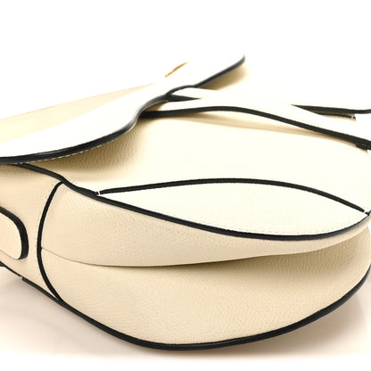 Christian Dior Grained Calfskin Saddle Bag White 9 of 10