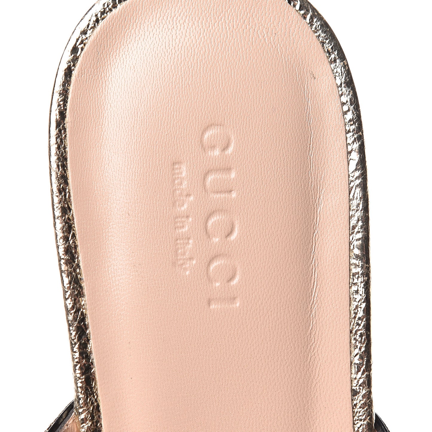 Galassia Womens GG Marmont Fringe Slippers 35.5 Platino