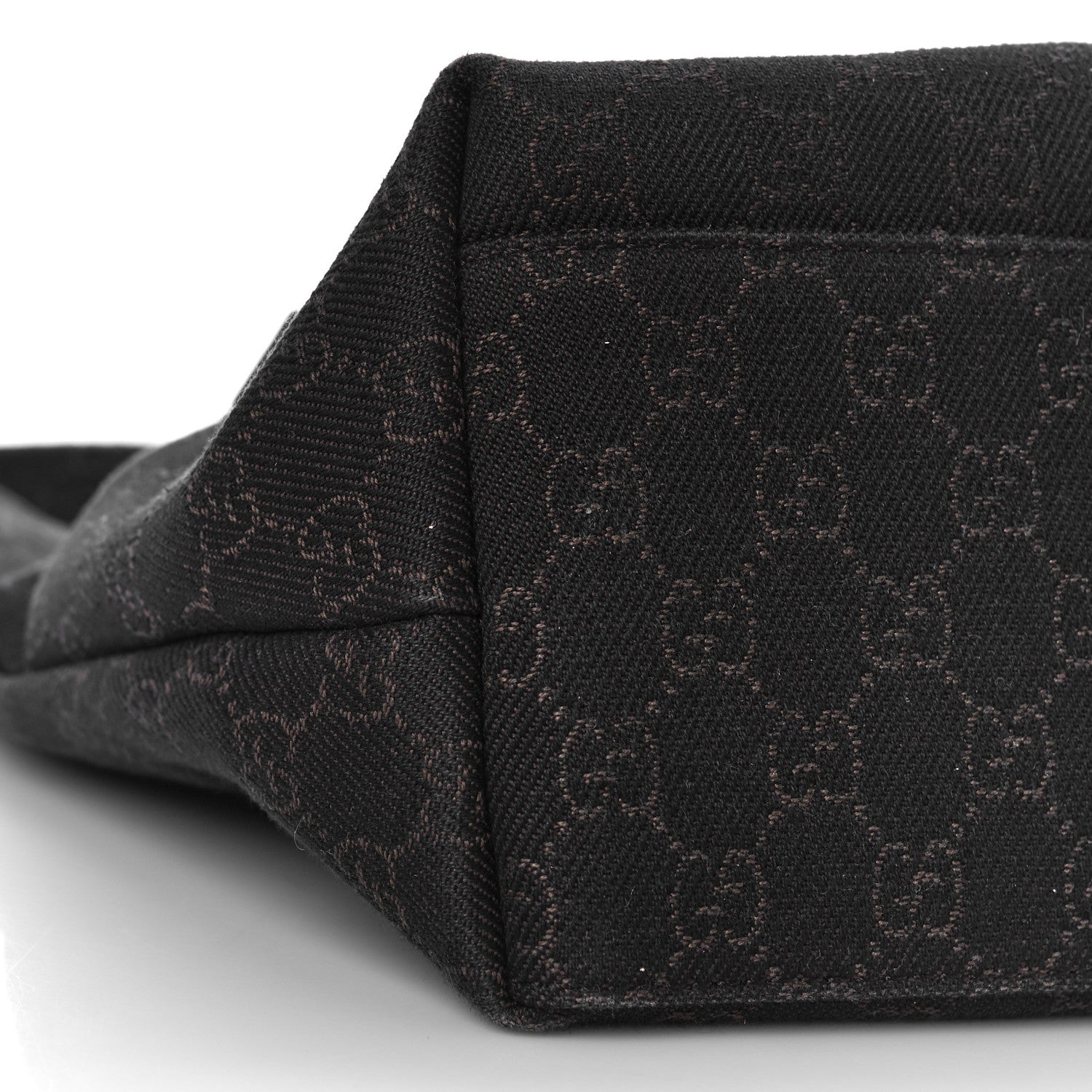 Gucci Denim Monogram Small Hobo Dark Brown 8 of 9