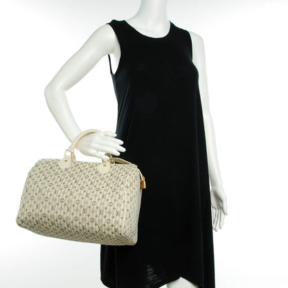Louis Vuitton Mini Lin Croisette Speedy 30 Blue 2 of 7