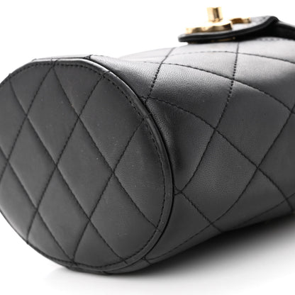 Chanel Lambskin Resin Elegant Chain Vanity Case Black 10 of 12