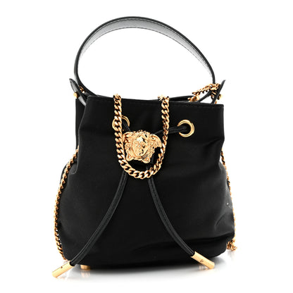 Versace Satin Medusa Mini Bucket Bag Black 1 of 10