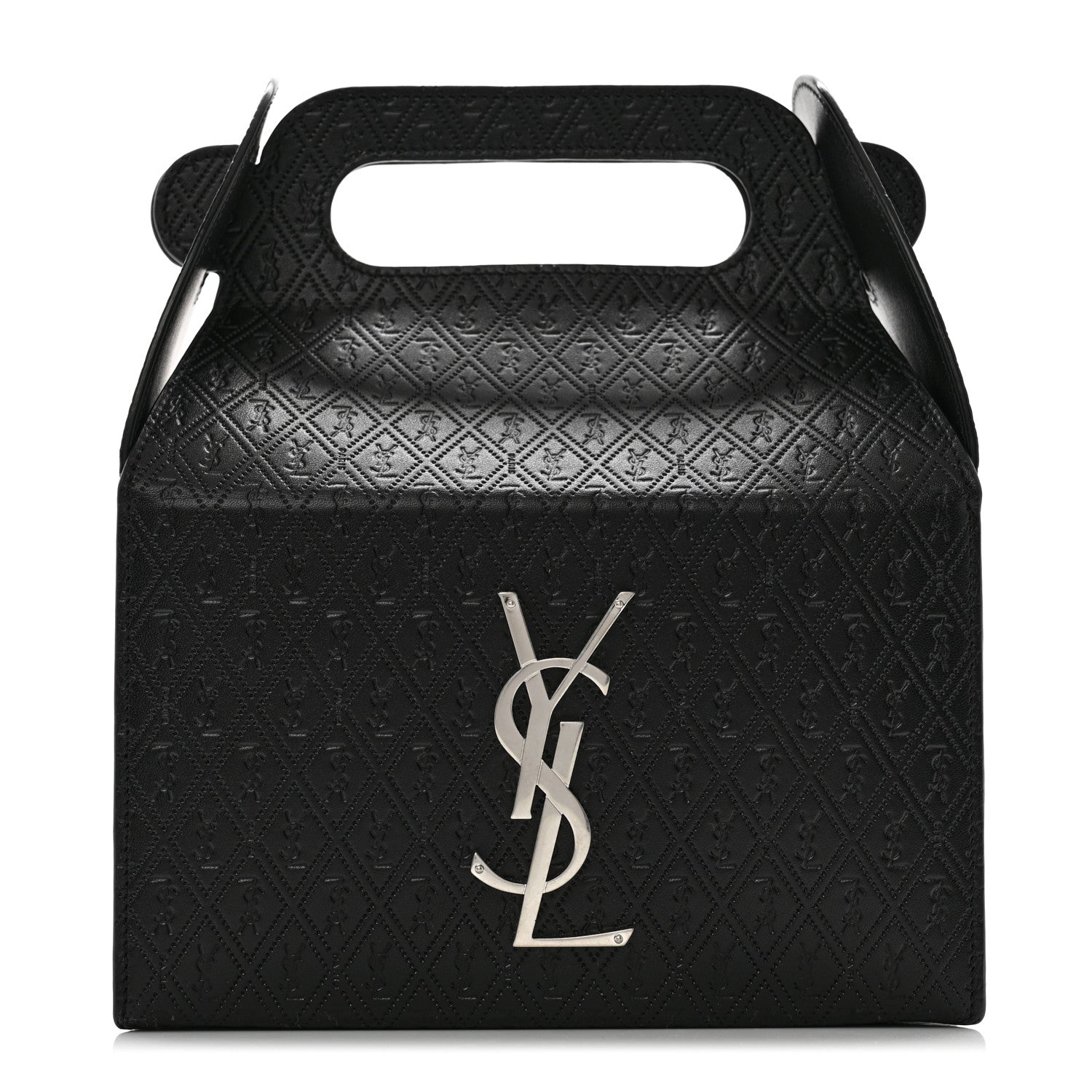 Saint Laurent Calfskin Monogram Take Away Box Black 1 of 10