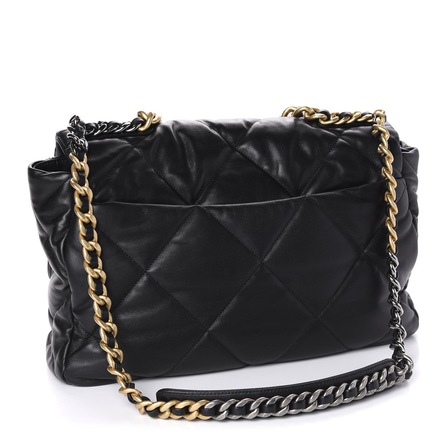 Chanel Goatskin Quilted Maxi 19 Flap Black 3 of 11