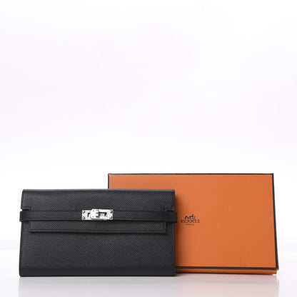 Hermes Epsom Kelly Longue Wallet Black 9 of 9
