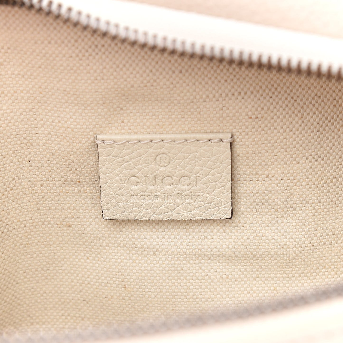 Grained Calfskin Logo Belt Bag White