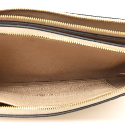 Louis Vuitton Empreinte Double Zip Pochette Beige Rose Creme 6 of 12