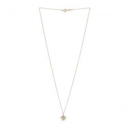 Tiffany Platinum 18K Yellow Gold Diamond Schlumberger Lynn Pendant Necklace 3 of 5