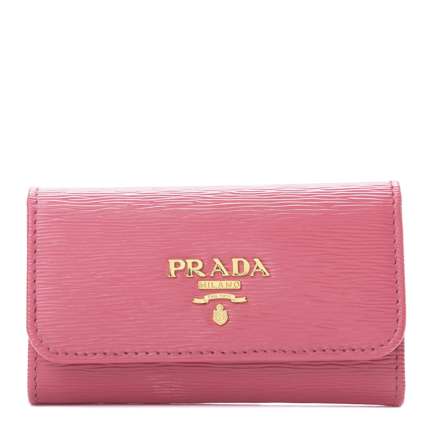 Prada Vitello Move Metal 6 Key Holder Peonia 1 of 10